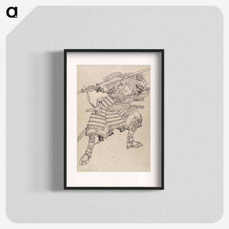 アートポスター-Katsushika Hokusai’s samurai, Album of Sketches - 葛飾 北斎 Poster.
