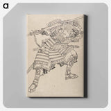 アートパネル-Katsushika Hokusai’s samurai, Album of Sketches - 葛飾 北斎 Canvas.