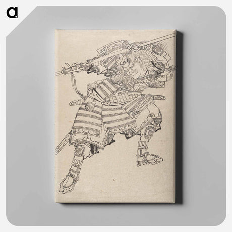 アートパネル-Katsushika Hokusai’s samurai, Album of Sketches - 葛飾 北斎 Canvas.