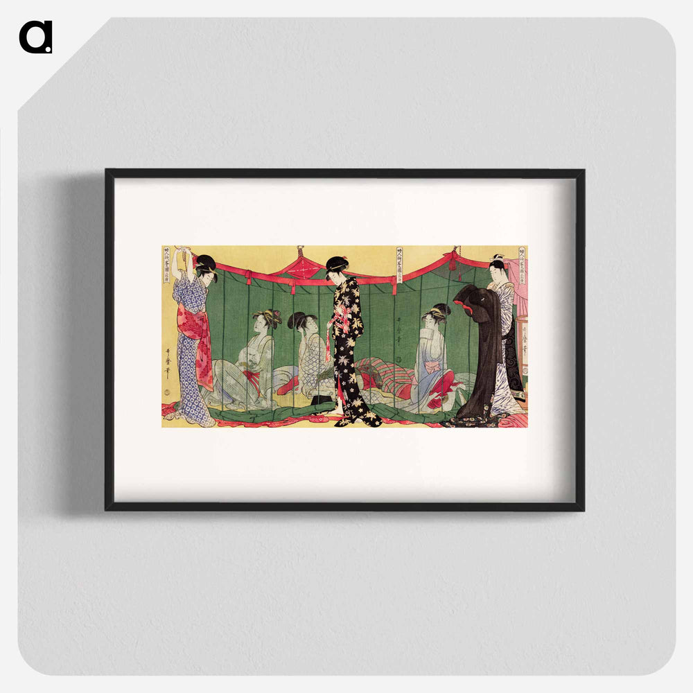 Fujin Tomarikyaku no zu - 喜多川 歌麿 Poster.