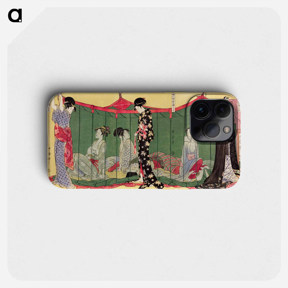 Fujin Tomarikyaku no zu - 喜多川 歌麿 Phone Case.