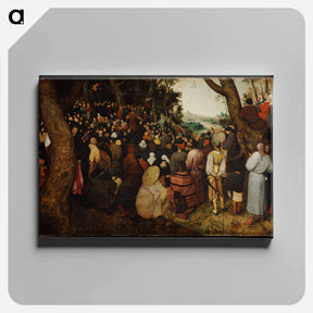 アートパネル-The Sermon of St. John the Baptist - ピーター ブリューゲル Canvas.