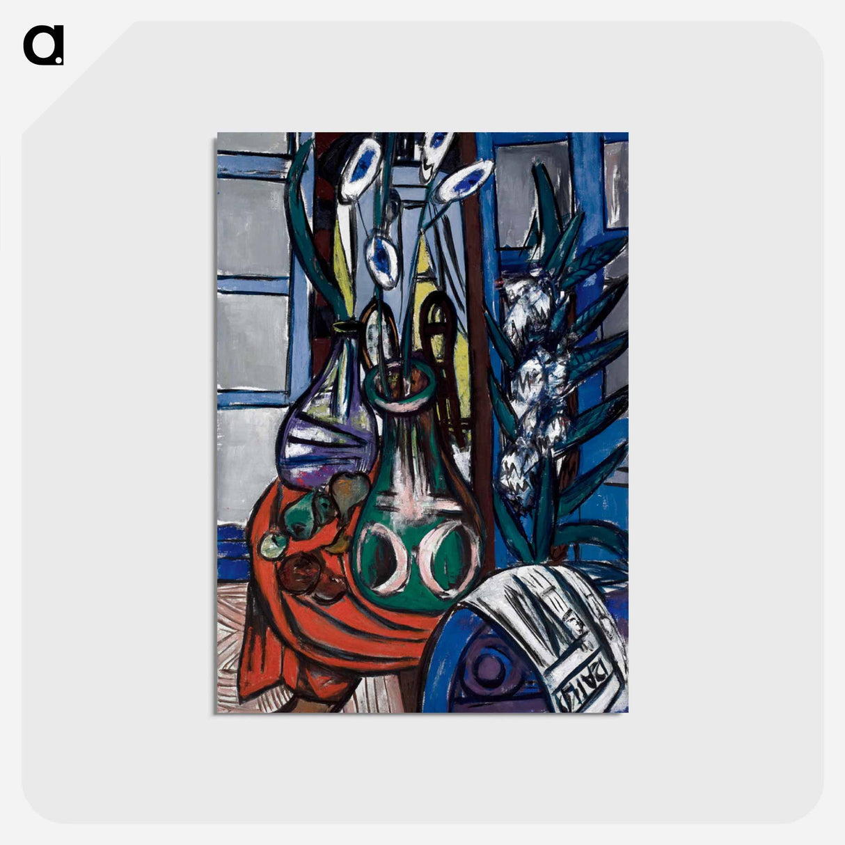アートポストカード-Large Still Life Interior (Blue)
 - セントルイス美術館 Postcard.