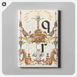 アートパネル-Guide for Constructing the Letters q and r from Mira Calligraphiae Monumenta
 - 書道のお手本 Canvas.