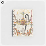 アートメモ帳-Guide for Constructing the Letters q and r from Mira Calligraphiae Monumenta
 - 書道のお手本 Memo.