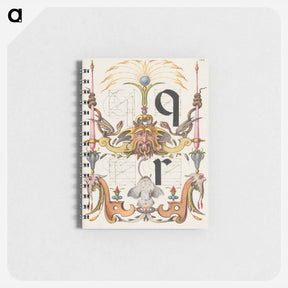アートメモ帳-Guide for Constructing the Letters q and r from Mira Calligraphiae Monumenta
 - 書道のお手本 Memo.