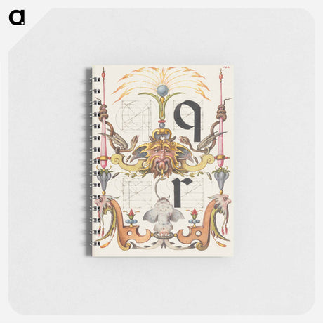 アートメモ帳-Guide for Constructing the Letters q and r from Mira Calligraphiae Monumenta
 - 書道のお手本 Memo.