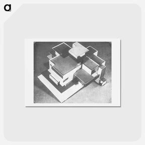 アートポストカード-Model private house - テオ ファン ドゥースブルフ Postcard.