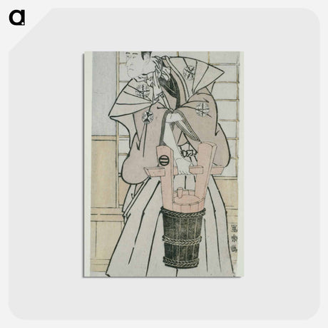 アートポストカード-Ichikawa Komazō III as Nitta Yoshisada - 東洲斎 写楽 Postcard.
