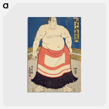 アートポストカード-Sumo-e Woodblock Print
 - 歌川 国貞 Postcard.