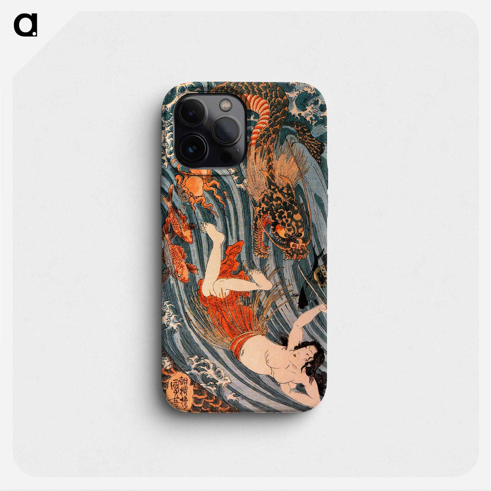 Tamatora has recovered the pearl from the palace on the Dragon king - 歌川 国芳 Phone Case.