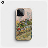 Houses and Figure - フィンセント ファン ゴッホ Phone Case.