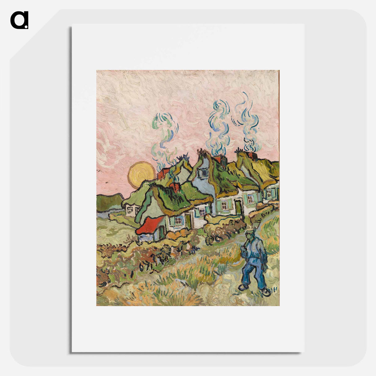 Houses and Figures - Vincent van Gogh Poster.