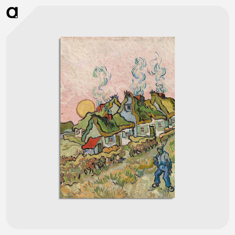 アートポストカード-Houses and Figure - フィンセント ファン ゴッホ Postcard.