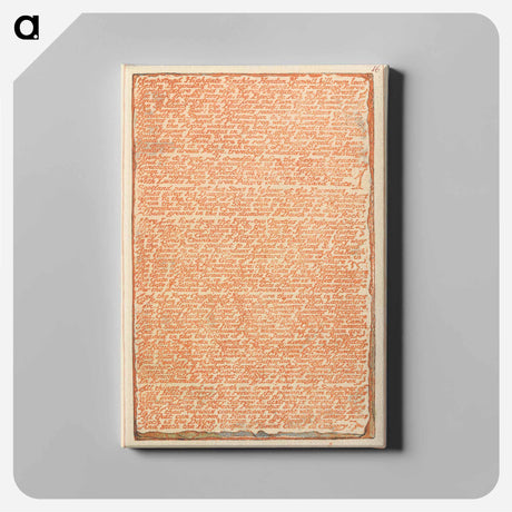 アートパネル-Jerusalem, Plate 16, "Hampstead Highgate Finchley" - ウィリアム ブレイク Canvas.