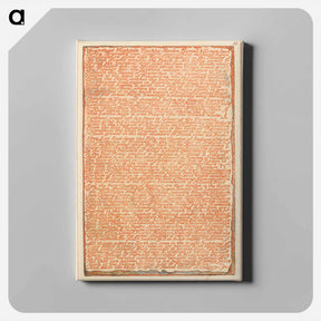 アートパネル-Jerusalem, Plate 16, "Hampstead Highgate Finchley" - ウィリアム ブレイク Canvas.