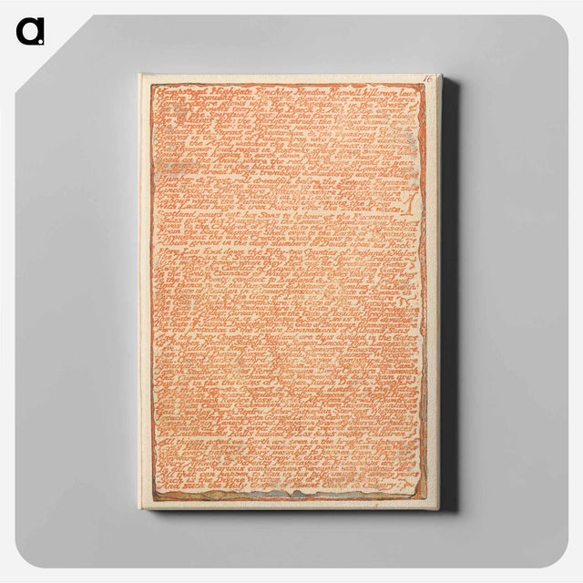 アートパネル-Jerusalem, Plate 16, "Hampstead Highgate Finchley" - ウィリアム ブレイク Canvas.