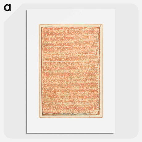 アートポスター-Jerusalem, Plate 16, "Hampstead Highgate Finchley" - ウィリアム ブレイク Poster.