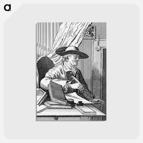 アートポストカード-English librettist Thomas Morell - ウィリアム ホガース Postcard.