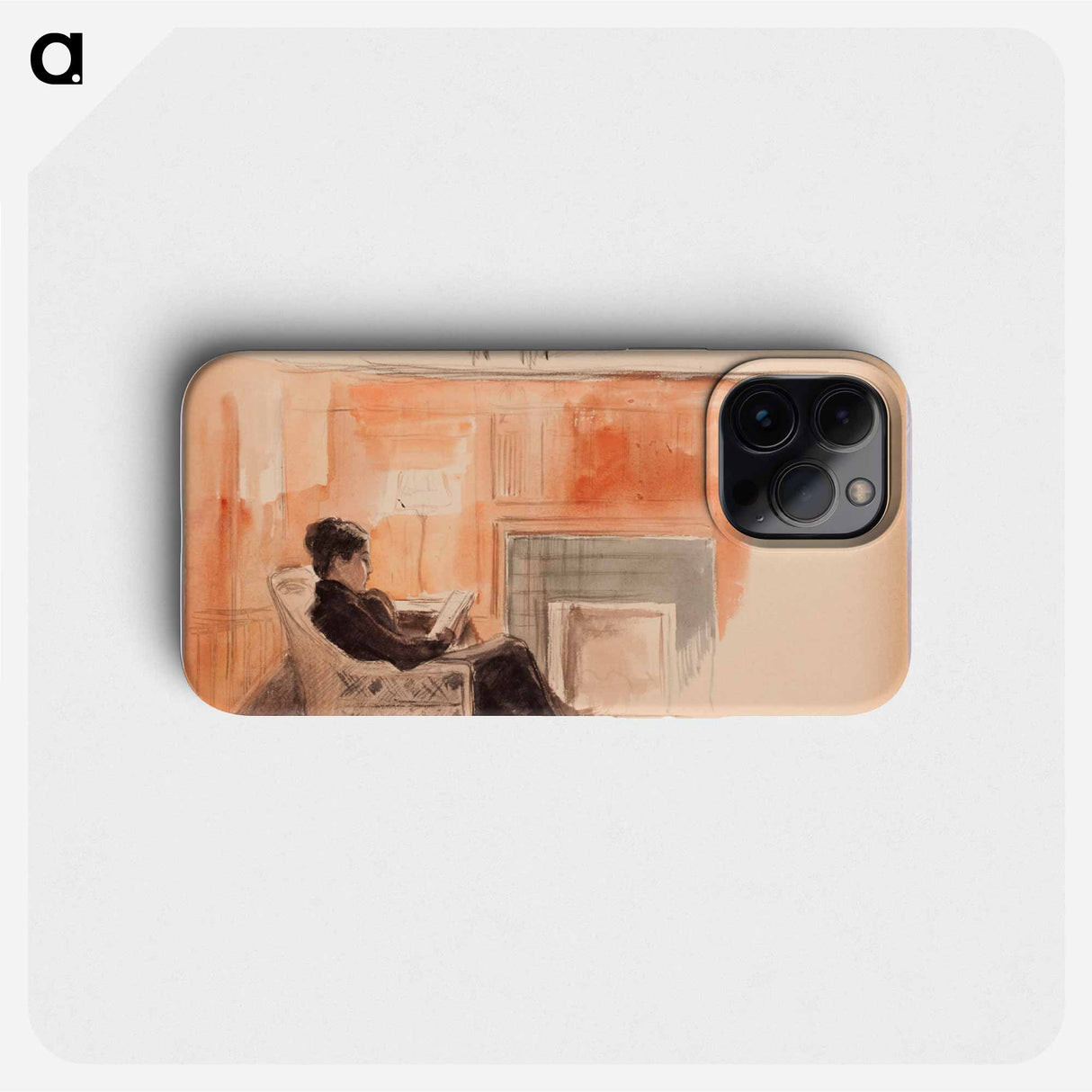 Ellan edelfelt lukemassa uunin edustalla kilon huvilassa - アルバート エーデルフェルト Phone Case.