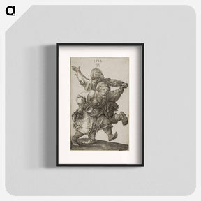 アートポスター-Peasant Couple Dancing - アルブレヒト デューラー Poster.