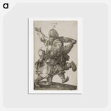 アートポストカード-Peasant Couple Dancing - アルブレヒト デューラー Postcard.