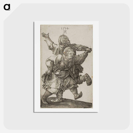 アートポストカード-Peasant Couple Dancing - アルブレヒト デューラー Postcard.