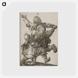 アートポストカード-Peasant Couple Dancing - アルブレヒト デューラー Postcard.