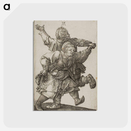 アートポストカード-Peasant Couple Dancing - アルブレヒト デューラー Postcard.