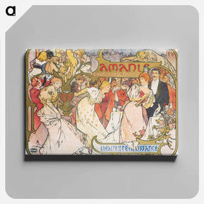 アートパネル-The Lovers - アルフォンス ミュシャ Canvas.