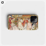 The Lovers - Alphonse Mucha Phone Case.