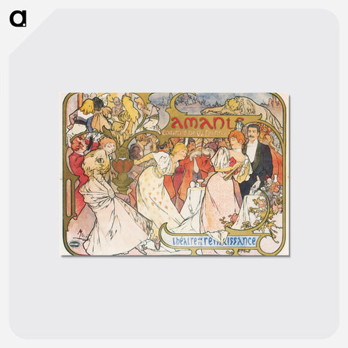 The Lovers - Alphonse Mucha Postcard.