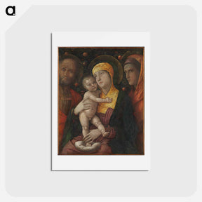 アートポストカード-The Holy Family with Saint Mary Magdalen - アンドレア マンテーニャ Postcard.