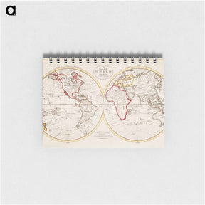 アートメモ帳-A Map of the World from the best Authorities - アンティーク地図 Memo.