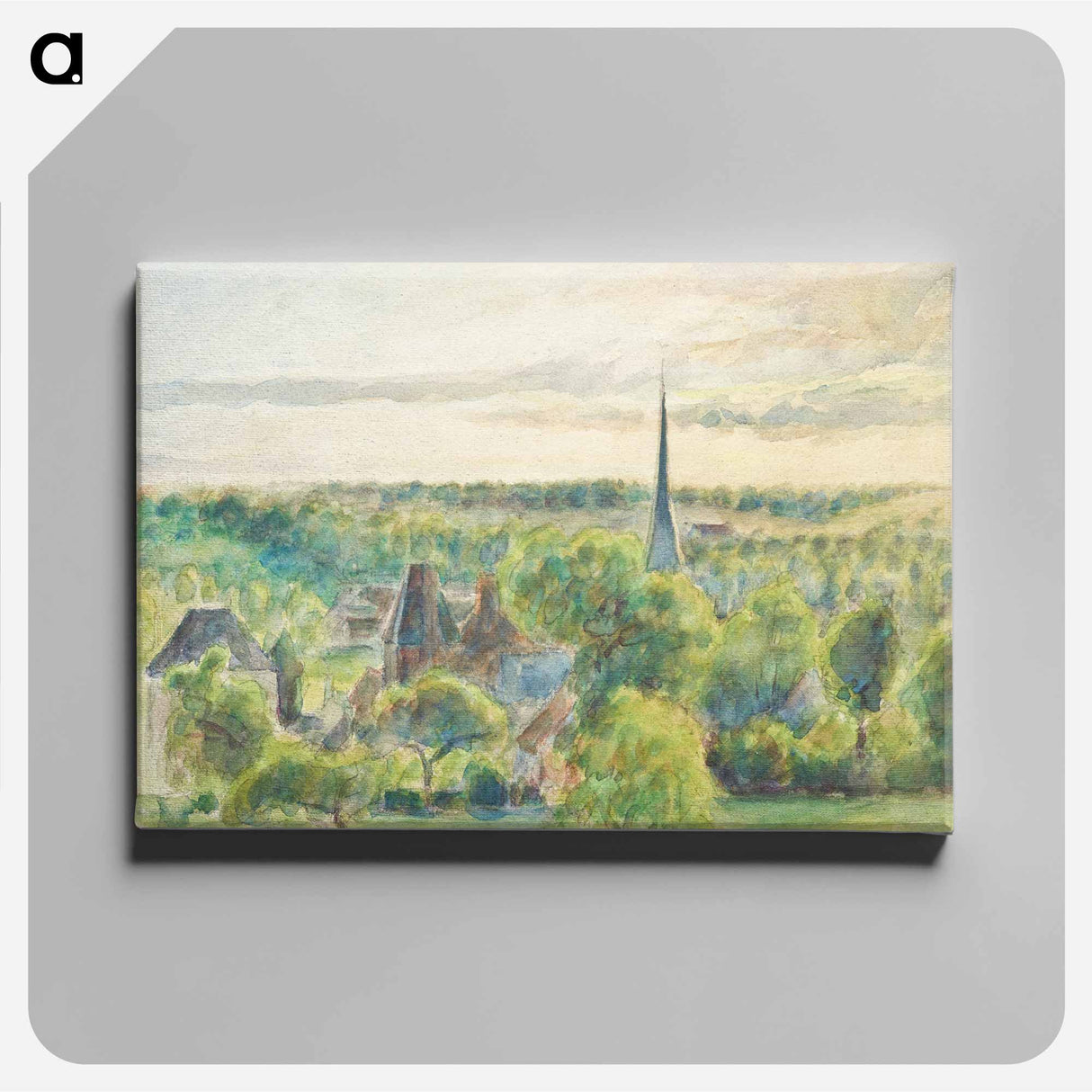 Landscape at Eragny - カミーユ ピサロ Canvas.