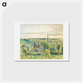 アートポストカード-Landscape at Eragny - カミーユ ピサロ Postcard.