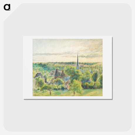 アートポストカード-Landscape at Eragny - カミーユ ピサロ Postcard.