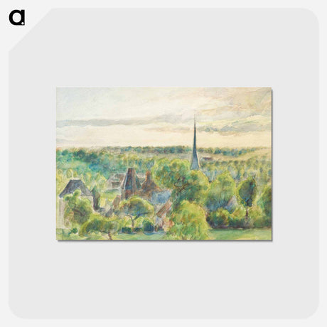 アートポストカード-Landscape at Eragny - カミーユ ピサロ Postcard.