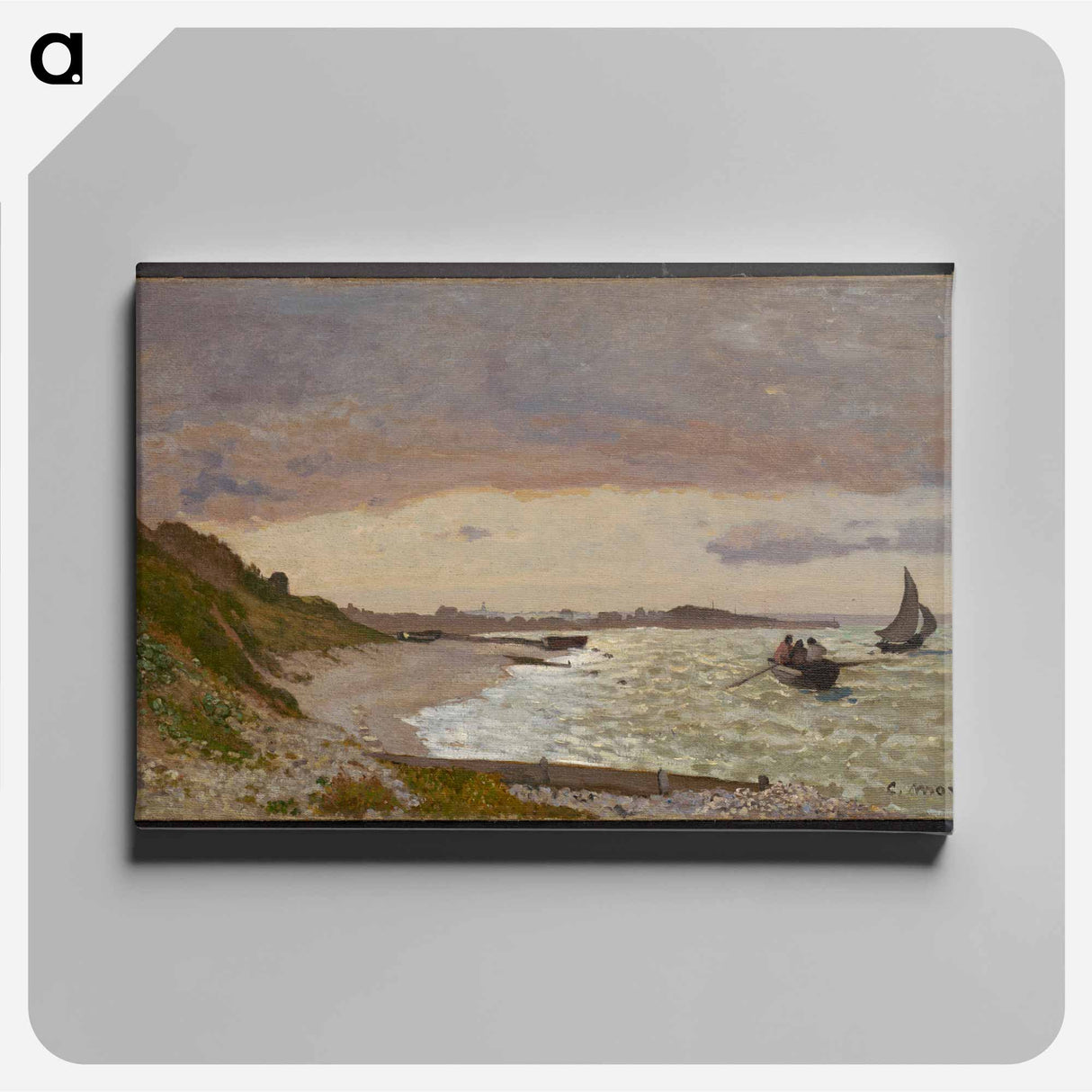 Impressionist. Landscape with coast. - クロード モネ Canvas.