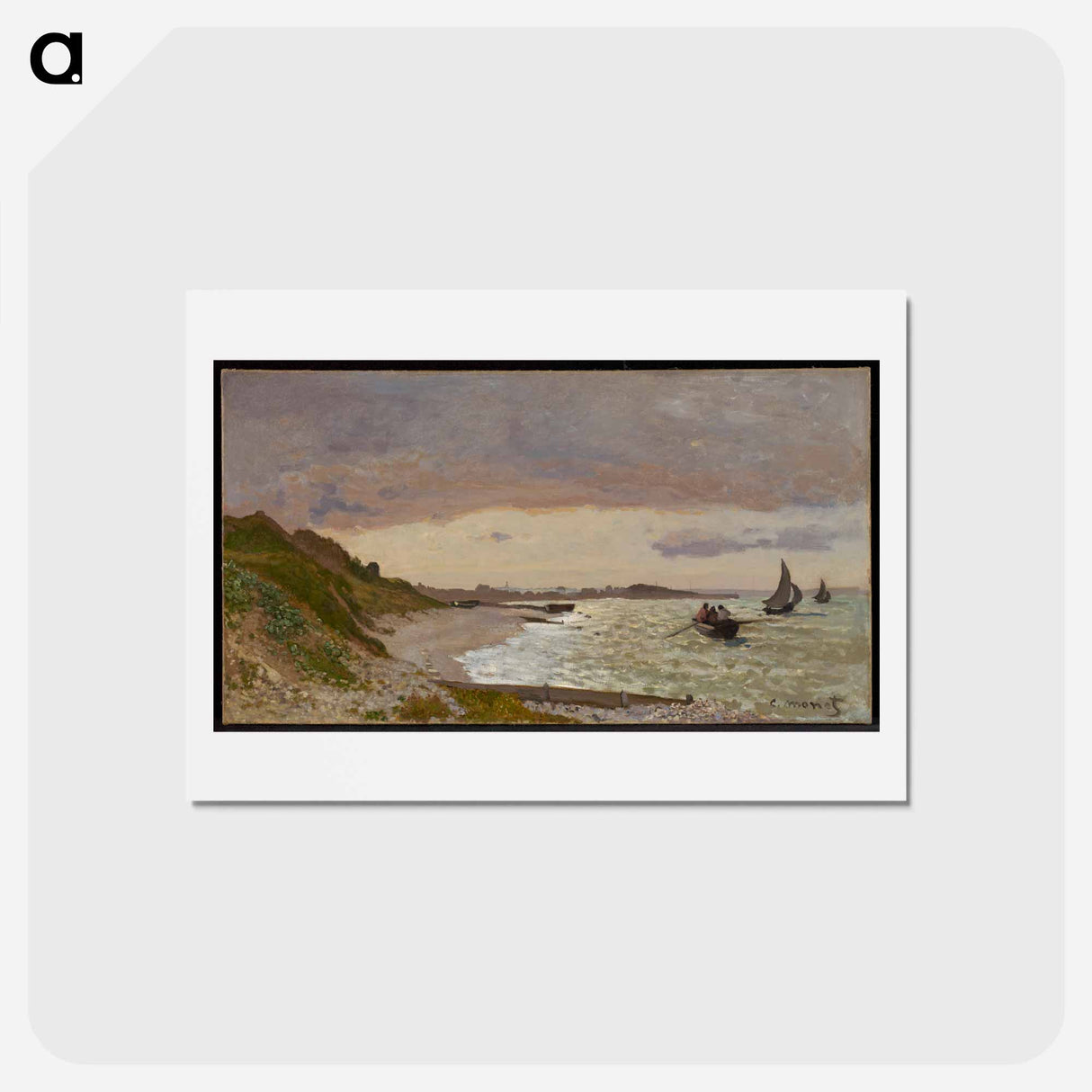 Impressionist. Landscape with coast. - クロード モネ Postcard.