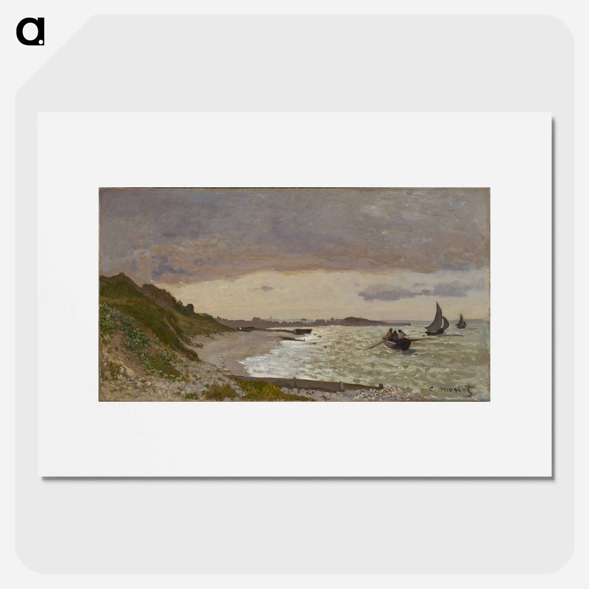アートポスター-Impressionist. Landscape with coast. - クロード モネ Poster.