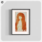 アートポスター-The Sin, Woman with Red Hair and Green Eyes - エドヴァルド ムンク Poster.