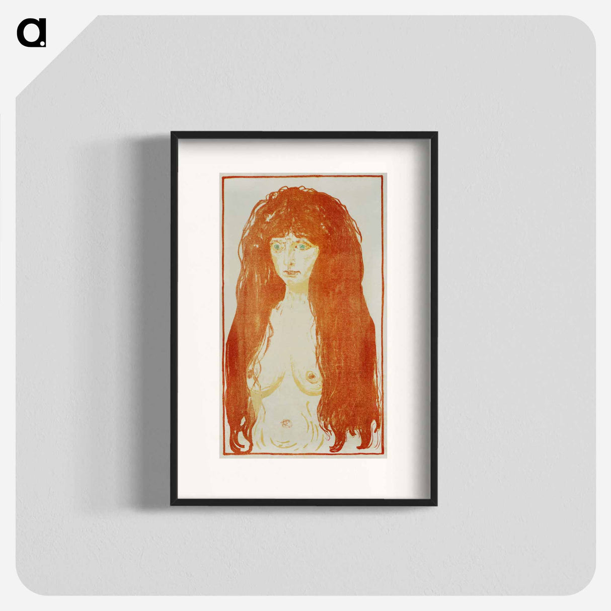 The Sin, Woman with Red Hair and Green Eyes - エドヴァルド ムンク Poster.