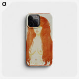 The Sin, Woman with Red Hair and Green Eyes - Edvard Munch Phone Case.