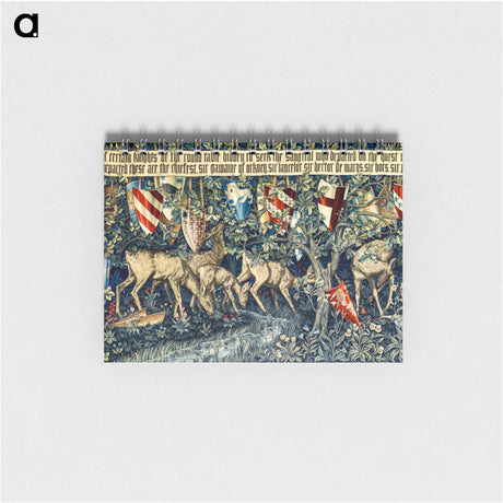 アートメモ帳-Quest for the Holy Grail Tapestries: Verdure with Deer and Shields - エドワード バーン ジョーンズ Memo.