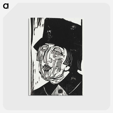 アートポストカード-Annette Kolb print in high resolution by Ernst Ludwig Kirchner - エルンスト ルートヴィヒ キルヒナー Postcard.