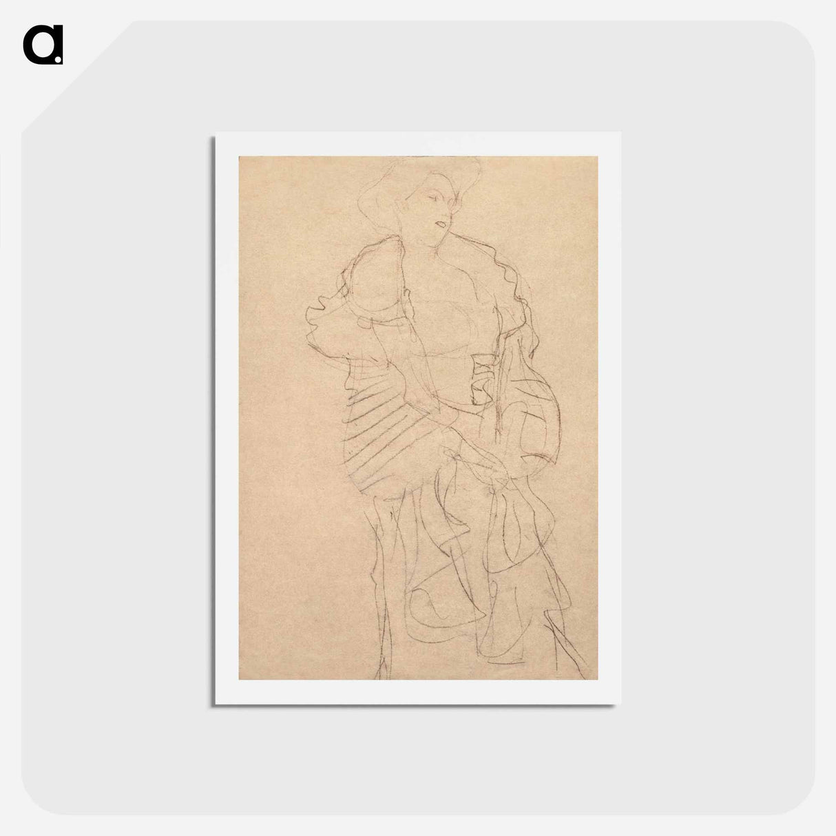 アートポストカード-Hermine Gallia by Gustav Klimt - グスタフ クリムト Postcard.