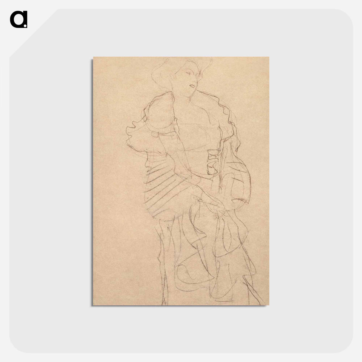 アートポストカード-Hermine Gallia by Gustav Klimt - グスタフ クリムト Postcard.