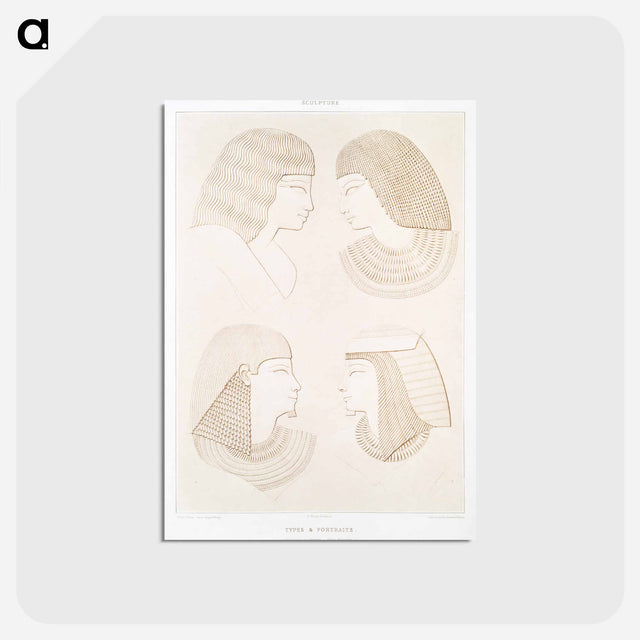 アートポストカード-Egyptian Types and Portraits
 - エジプト美術史 Postcard.