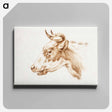 アートパネル-Head of a cow - ジャン ベルナール Canvas.